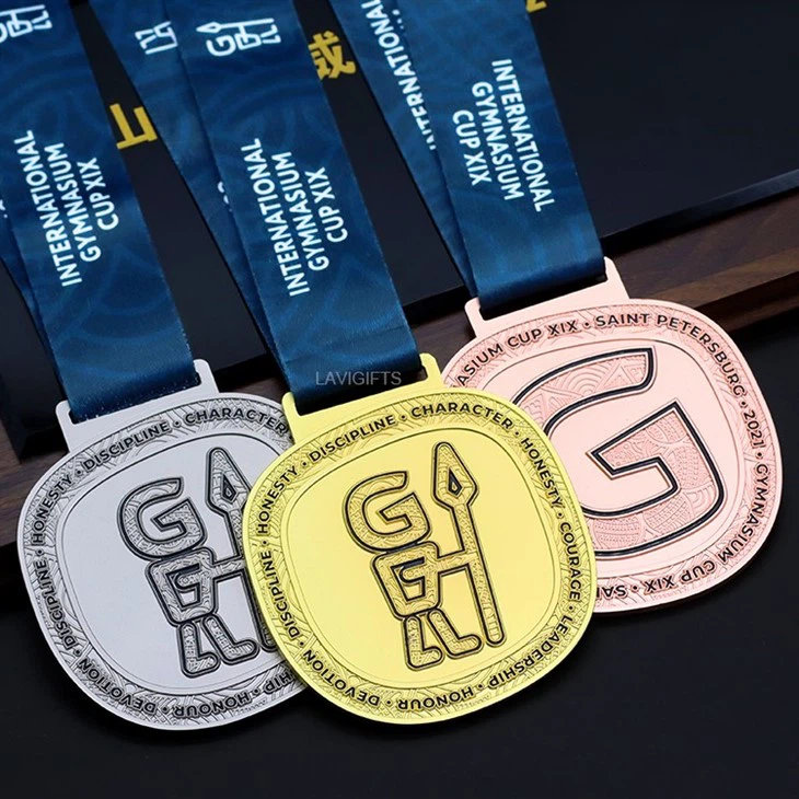 3D Gold Award Custom Metal Sport Medal