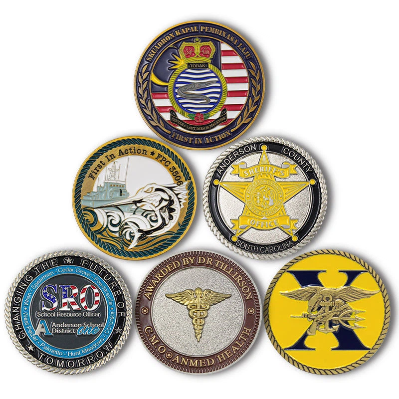 Darn arian Sialens Dwbl Ochr Personol 3D Cofrodd