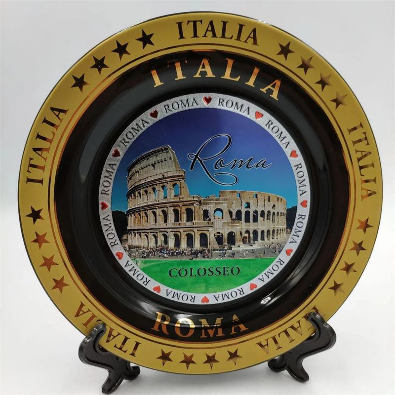 Yr Eidal Cofrodd Plat Coffa Ceramig Custom Roma