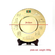 Metal 3d Boglynnog Logo Plât Cofrodd Metel